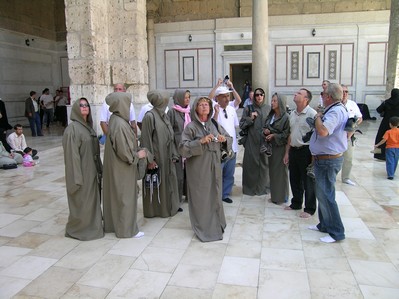 visite de la grande mosquée de Damas
